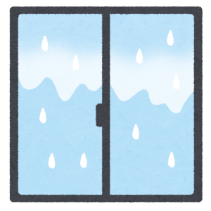 雨粒と窓